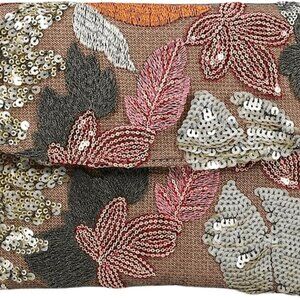 Women's Floral Embroidery Sequin Evening Beaded Clutch Bags Party Purses